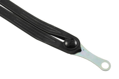 Cordo cuerda elástica de goma clásica negra con placas de eje extraíbles de 12 mm