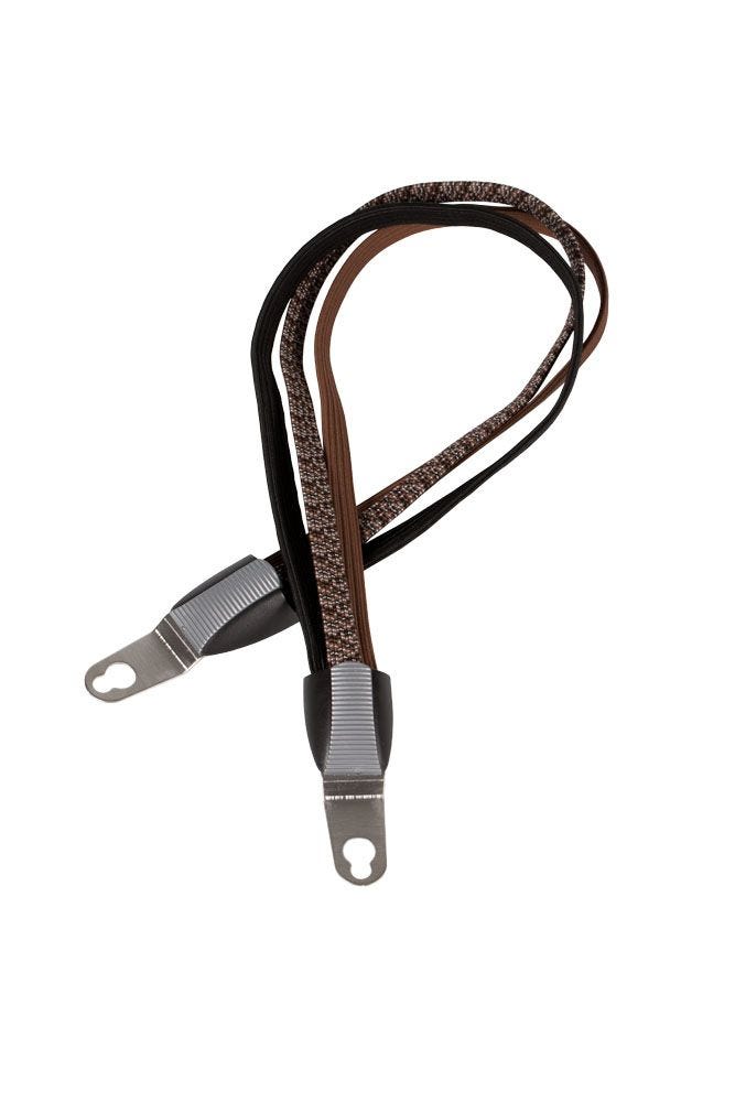 Cordo snelbinder trio bruin- zwart-zilver met afneembare platen