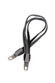 Cordo trío de cuerda elástica gris-negro-plata con placas extraíbles