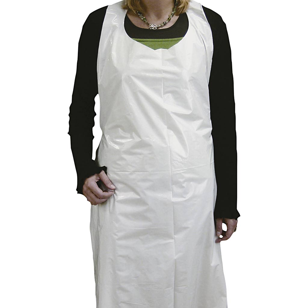 Grembiule usa e getta Creative Company, h: 110 cm, l: 80 cm, bianco, 100 pezzi 1 scatola