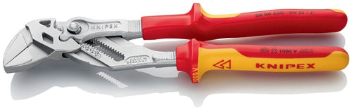Alicates para llaves Knipex | longitud 250 mm envergadura 46 mm | carcasas cromadas de varios componentes | vde | 1 pieza - 86 06 250 - 86 06 250