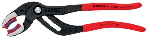 Knipex sifon en connectorentang 81 11 250 zweedse- waterpomp-tang (rood, 25 instelposities)