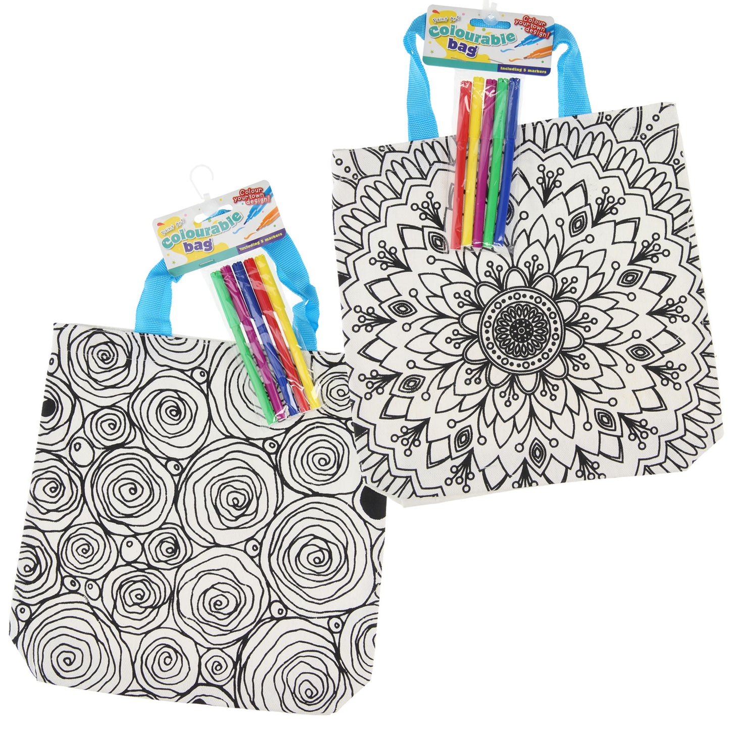 Colorare la tua borsa mandala rose