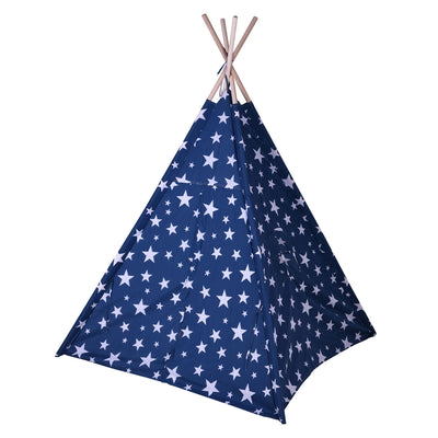 Tipi tenda blu con stelle