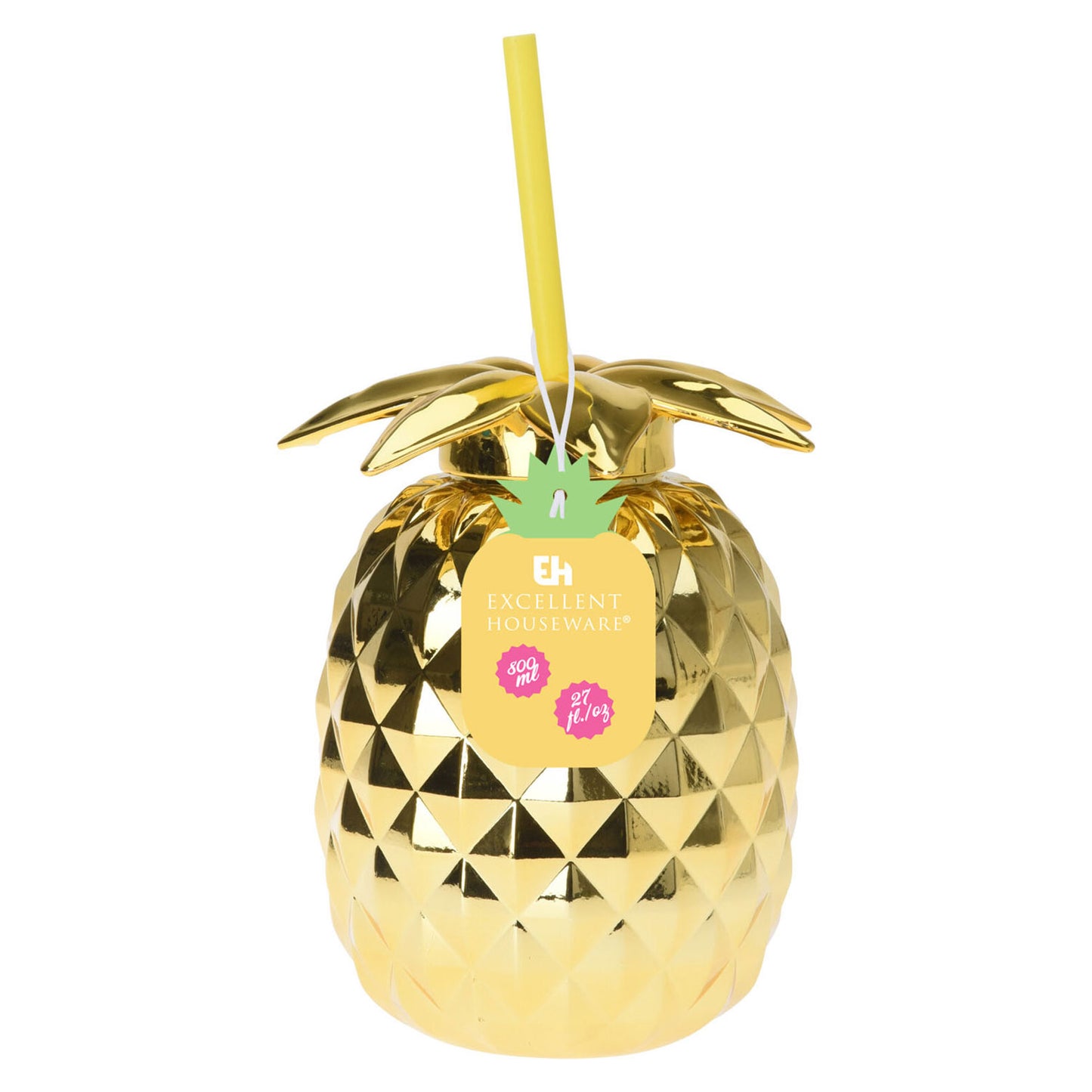 Bere tazza d'ananas dorata