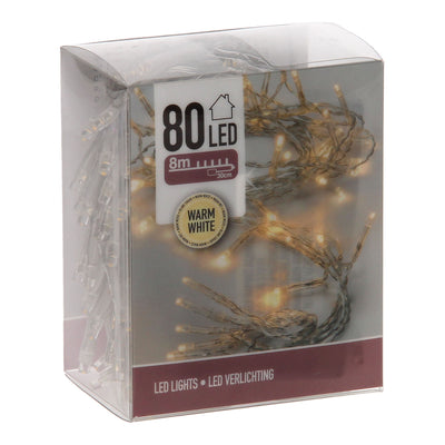 Illuminazione a led bianco caldo, 80 luci