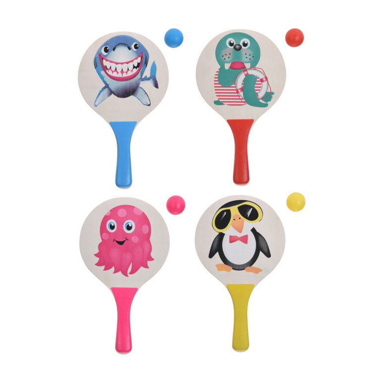 Animali marini set da spiaggia, fatti di legno