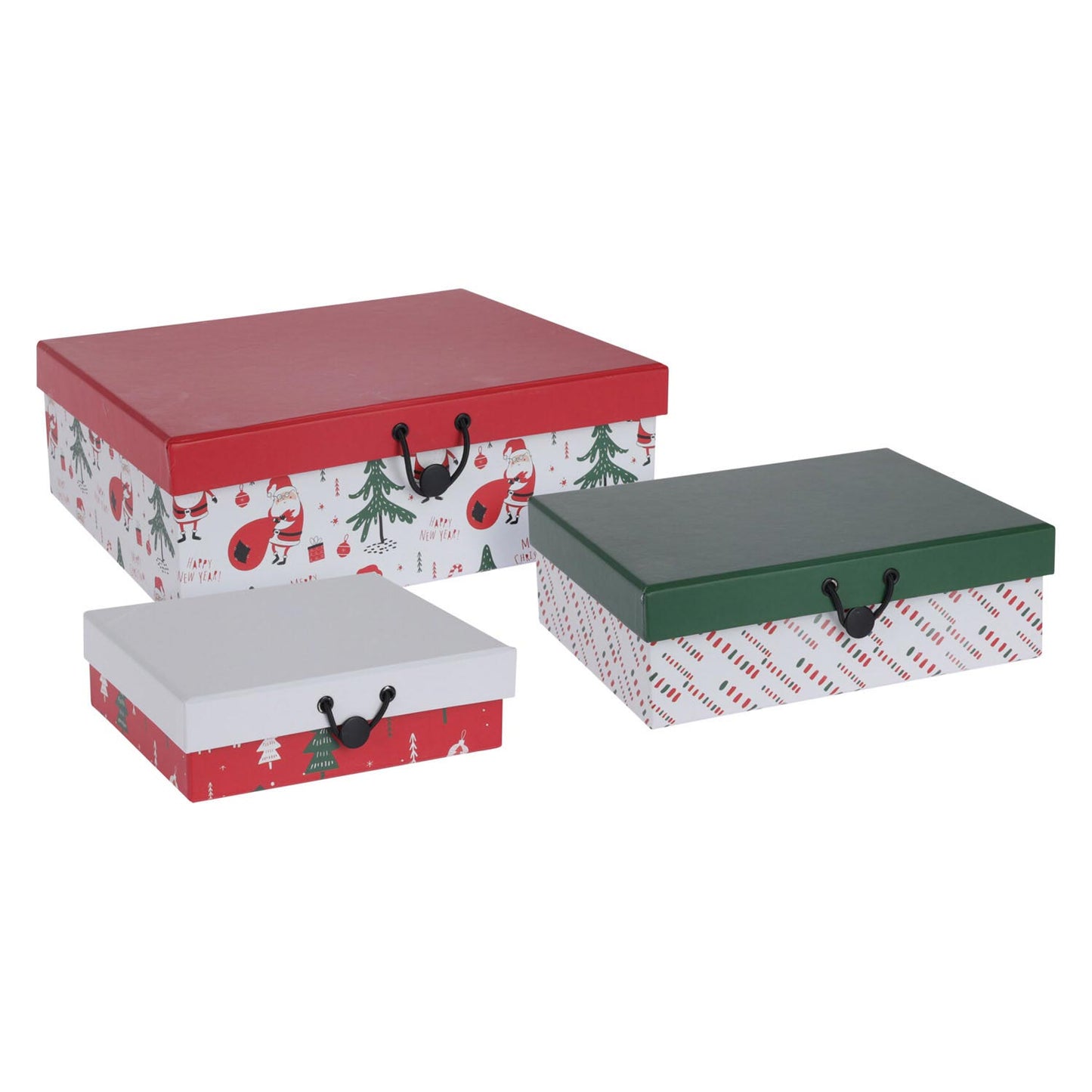 Set di scatole regalo Natale, set di 3