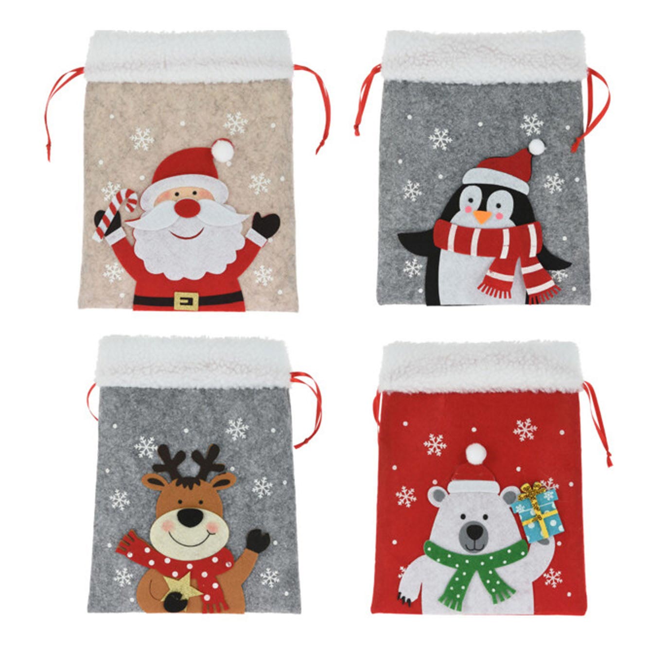Borsa in feltro di figura di Natale
