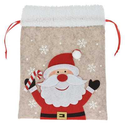 Bolsa de fieltro de figura navideña