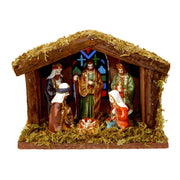 Nativity scene with 6 figures and light - afbeelding 1