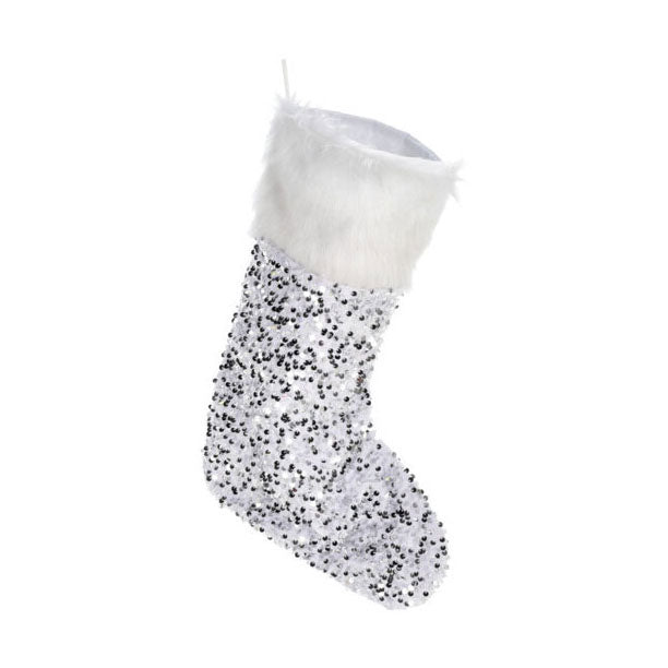Calzino di Natale con paillettes