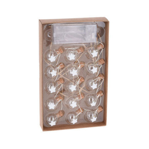 Koopman draadslinger met 15 kerstballetjes led warm white