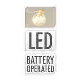 Guirnalda de alambre con 15 bolas de Navidad Led White White - afbeelding 5