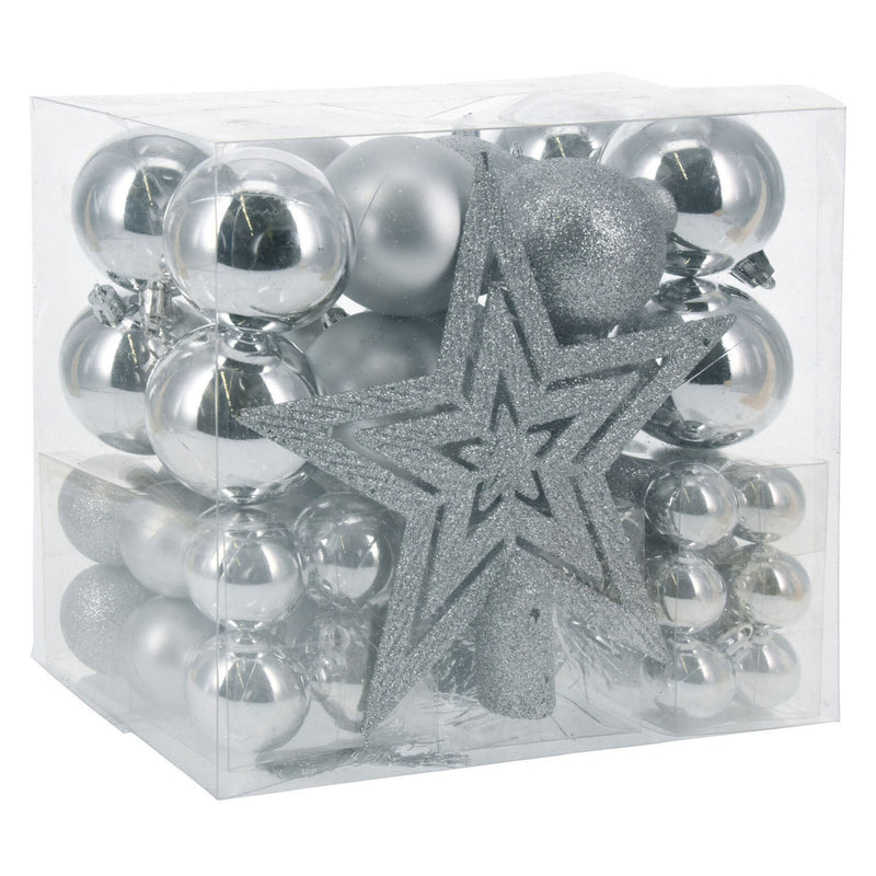 Palle di Natale impostate con picco d'argento, 54st.