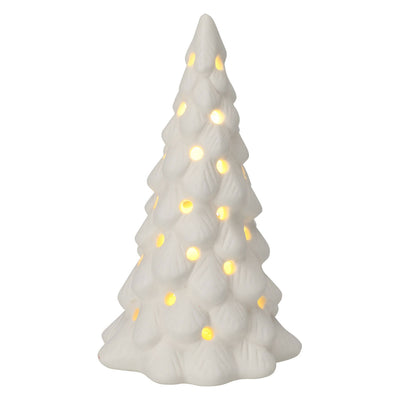Albero di Natale in porcellana con LED, set di 6 pezzi