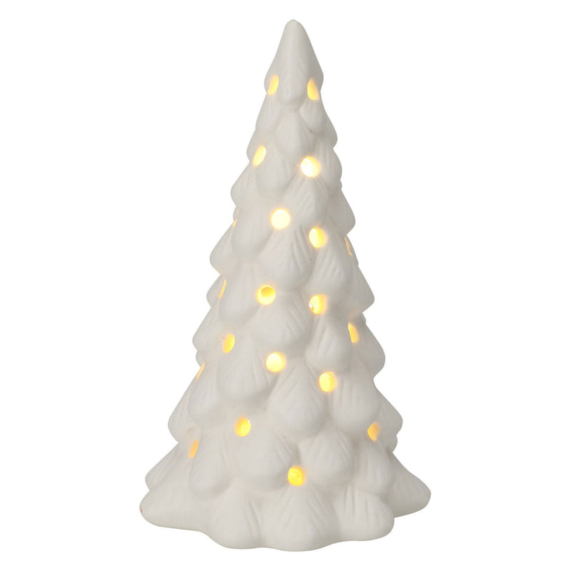Albero di Natale in porcellana con LED, set di 6 pezzi