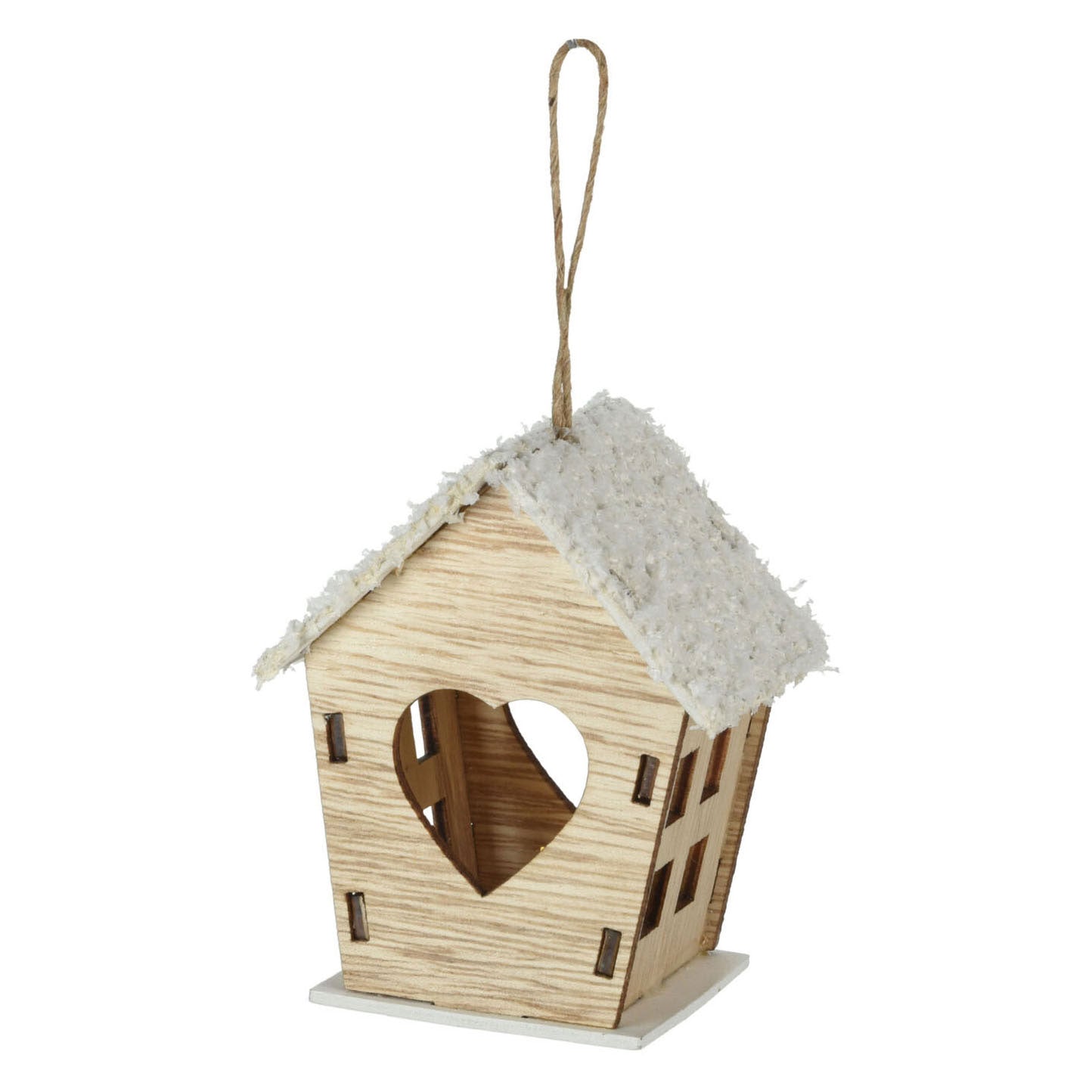 Casa de colgilla de Navidad de madera con LED