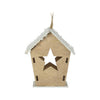 Casa de colgilla de Navidad de madera con LED