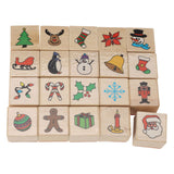 Houten Stempelset Kerst, 20dlg. - afbeelding 1