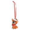 Cane di Natale con cappello da Babbo Natale, set di 12 pezzi
