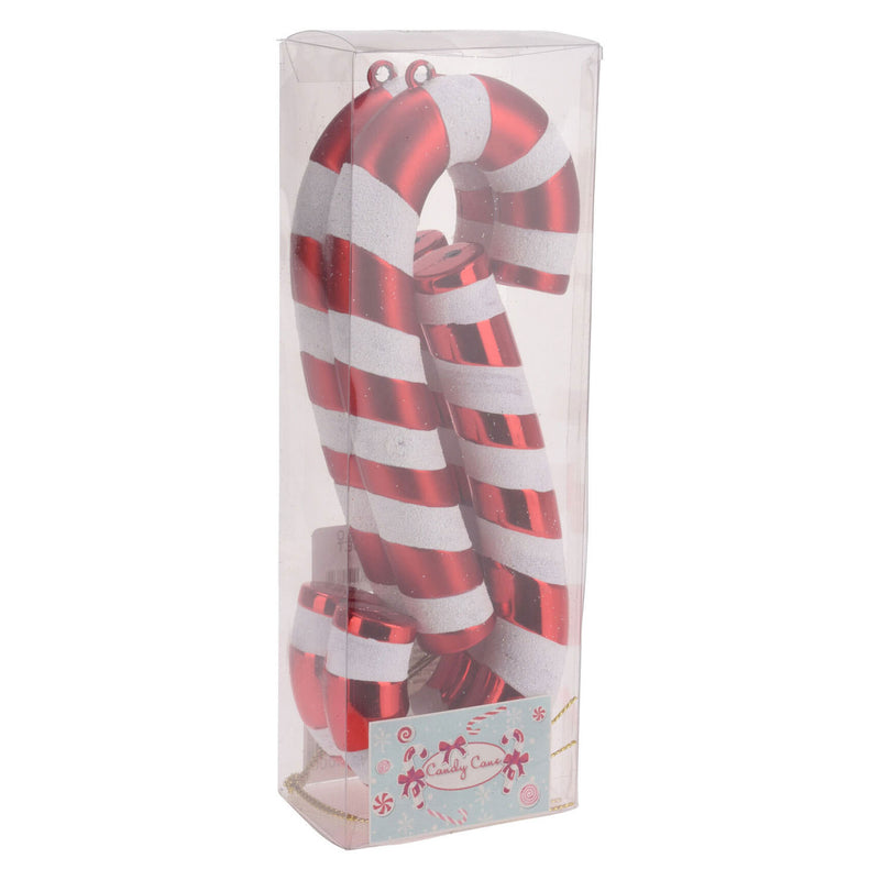 Candista a ciondolo di Natale rosso 17 cm, 4st.