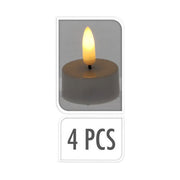 Theelicht Set Wit, 4st. - afbeelding 1
