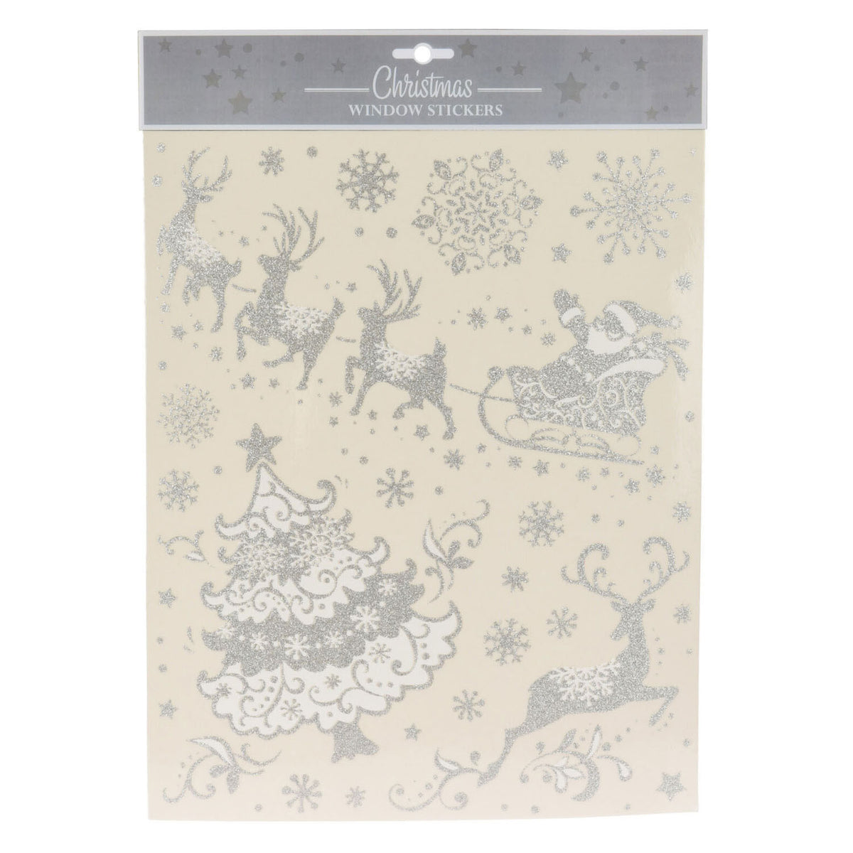 Raamsticker zilver, 42x30cm