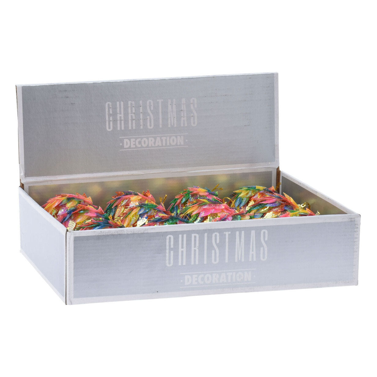 HOJA DE BAUBLE DE NAVIDAD 6 cm, establecer Vam 12 piezas