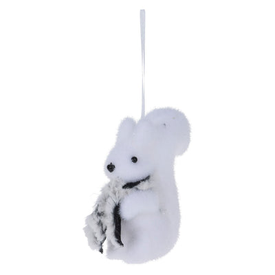 Animal di neve a ciondolo di Natale 11x7 cm, set di 24