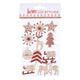 Sticker wood with glitter red, 12st.