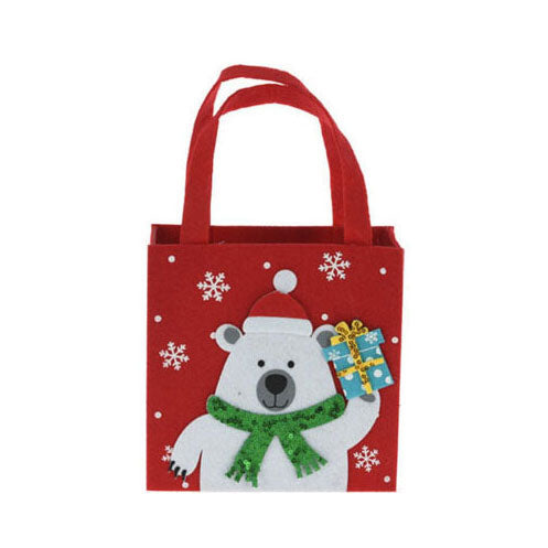 Borsa regalo di Natale in feltro, 18 cm