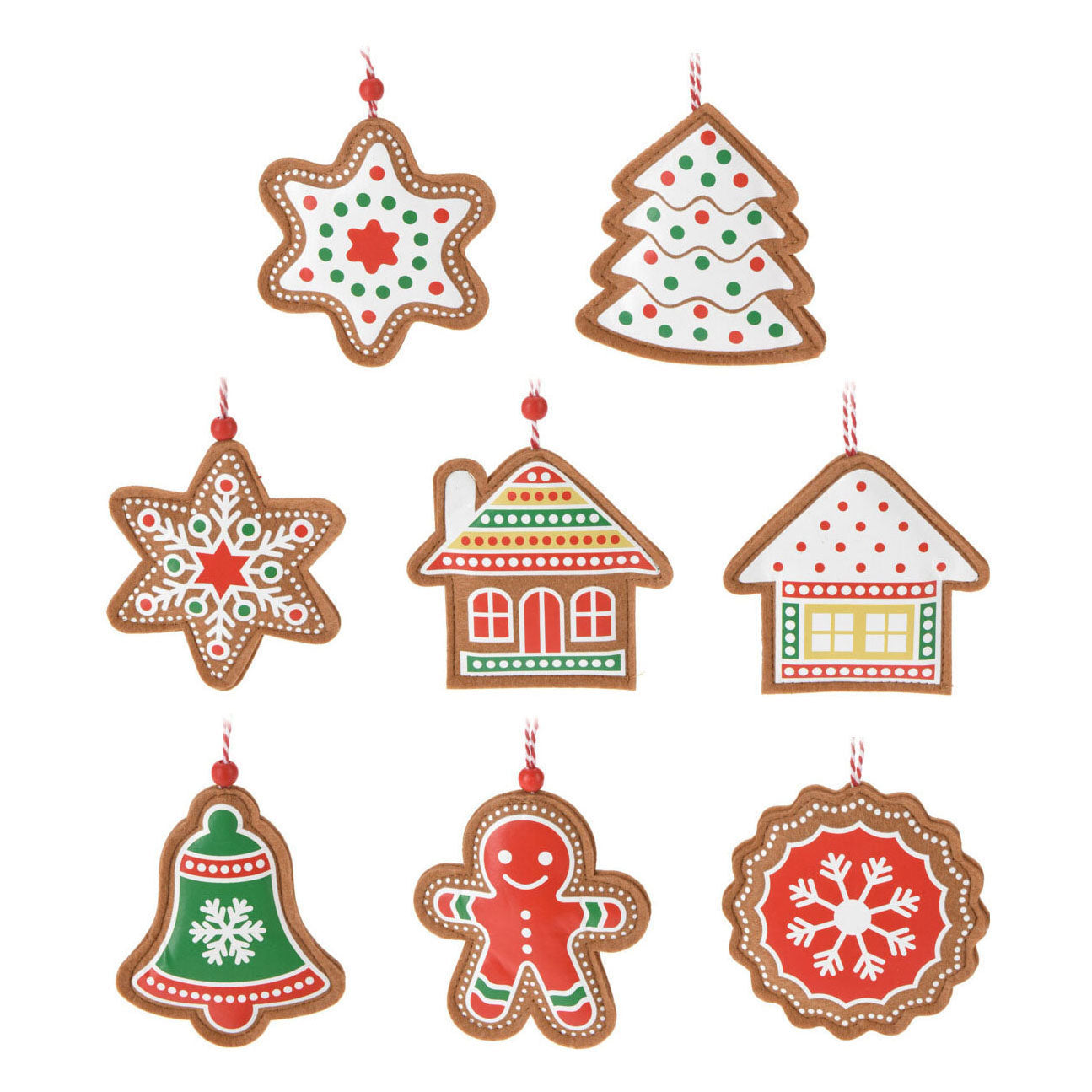 Las perchas de Navidad se sentían tradicionales, conjunto de 24