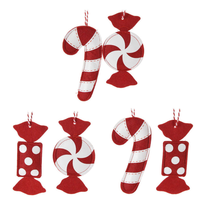 Las perchas de Navidad se sintieron dulces, juego de 12
