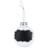 Transparent Christmas balls with chalk labels, 5st. - afbeelding 1