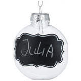 Transparent Christmas balls with chalk labels, 5st. - afbeelding 5