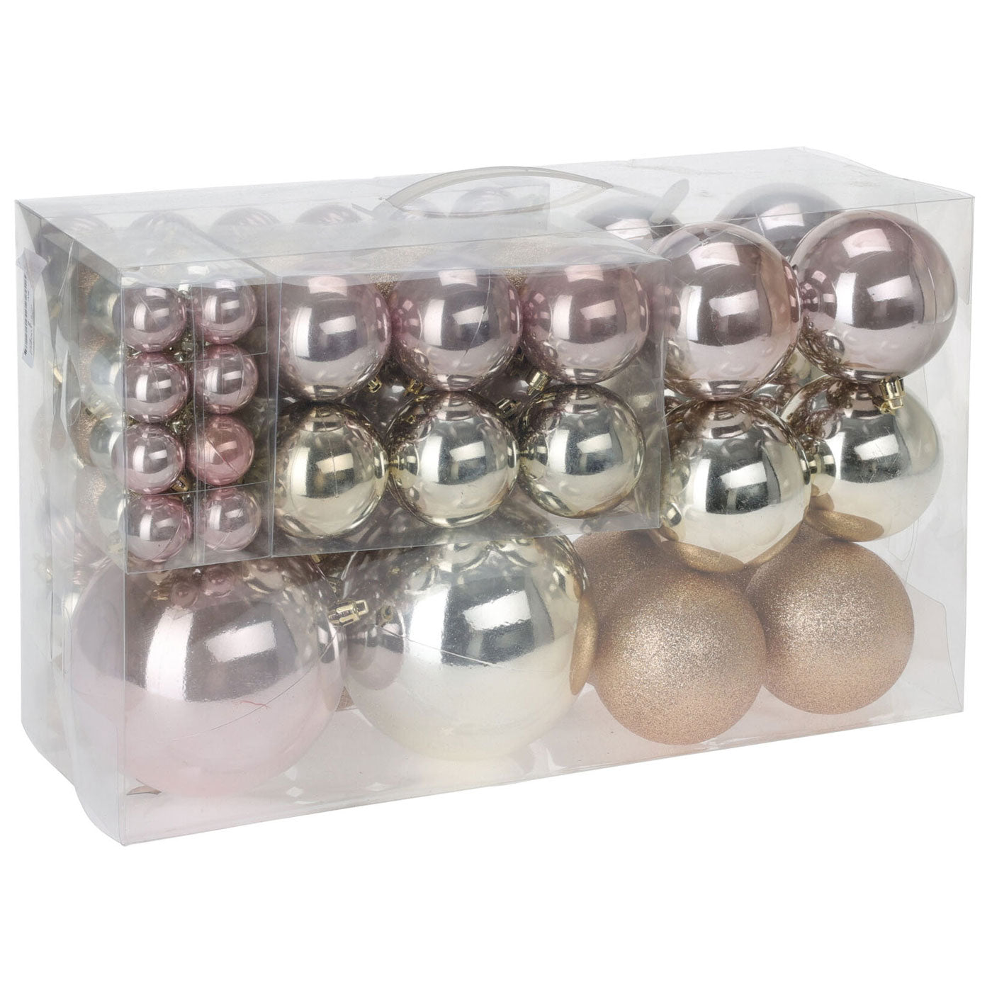 Set di rosegoud "Pretty" Christmas Balls, 94dlg.
