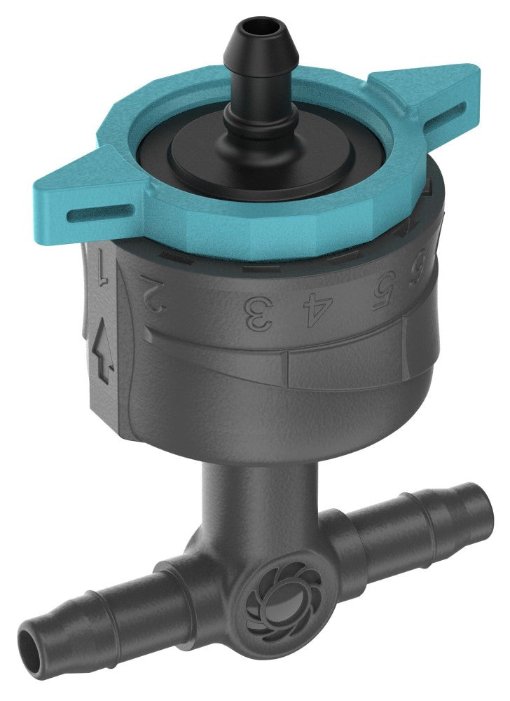 Gardena verstelbare seriedruppelaar 1-8 l u, drukcompenserend druppelaar (zwart turquoise)