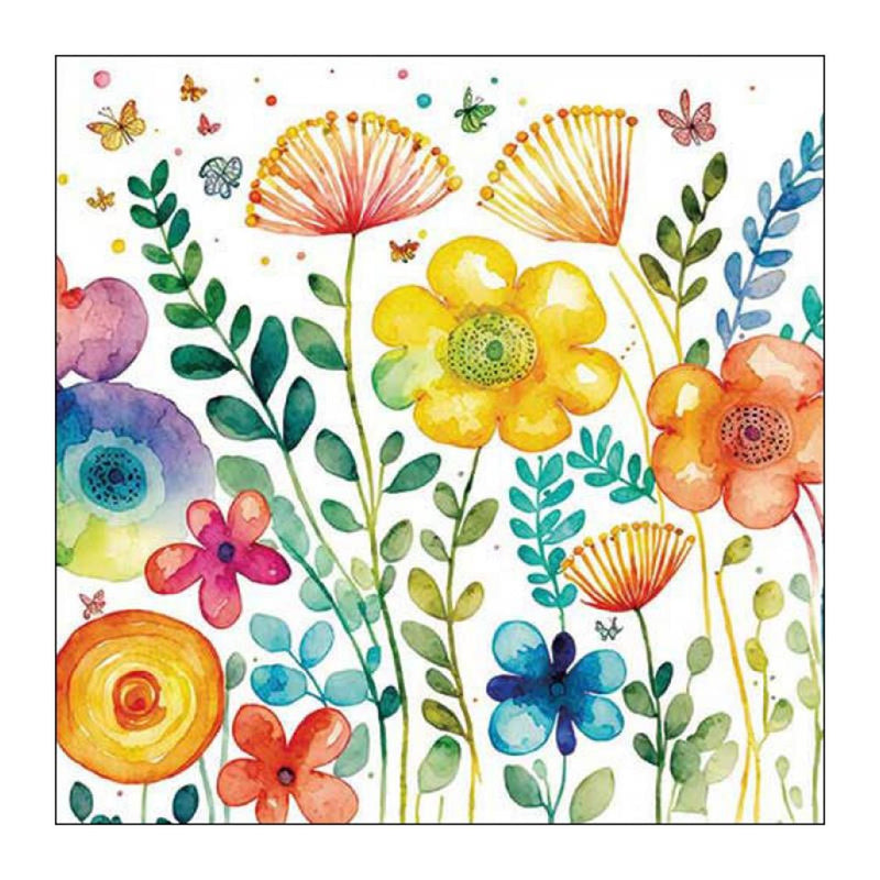 Ambiente servet 25 vibrant spring white