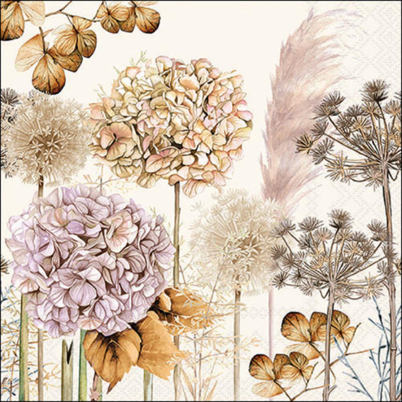 Servilletas Ambiente 33cm flores secas