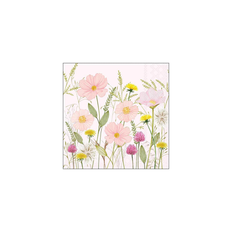 Servilletas Ambiente 33cm flores pastel rosa
