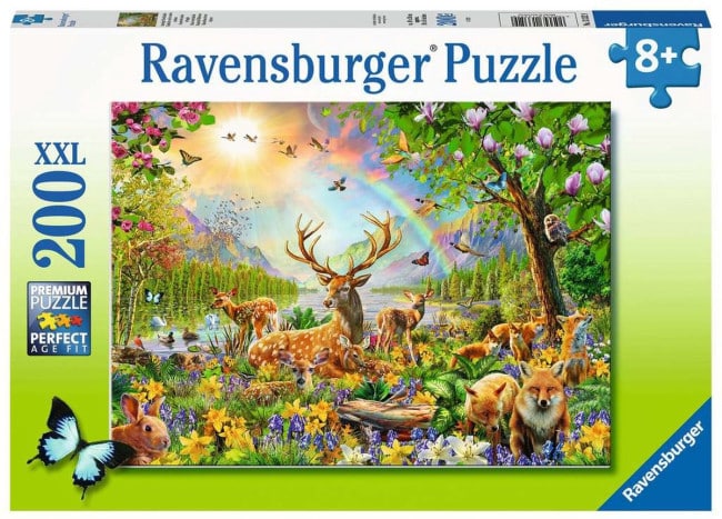 Ravensburger - puzzle bella famiglia di cervi 200 pezzi xxl