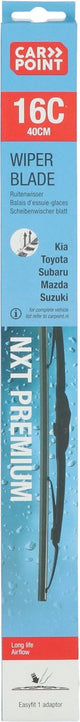 Limpiaparabrisas Carpoint nxt premium 16c 40cm - goma duradera - fácil instalación - para todas las condiciones climáticas
