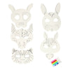 Colori maschere per animali con pennarelli, 6st.