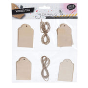 Labels hout, 8st. - afbeelding 2