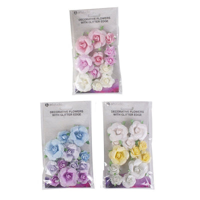 Fiori di carta con glitter