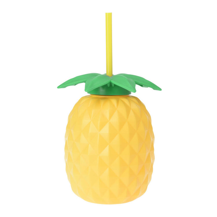 child's cup with straw pineapple