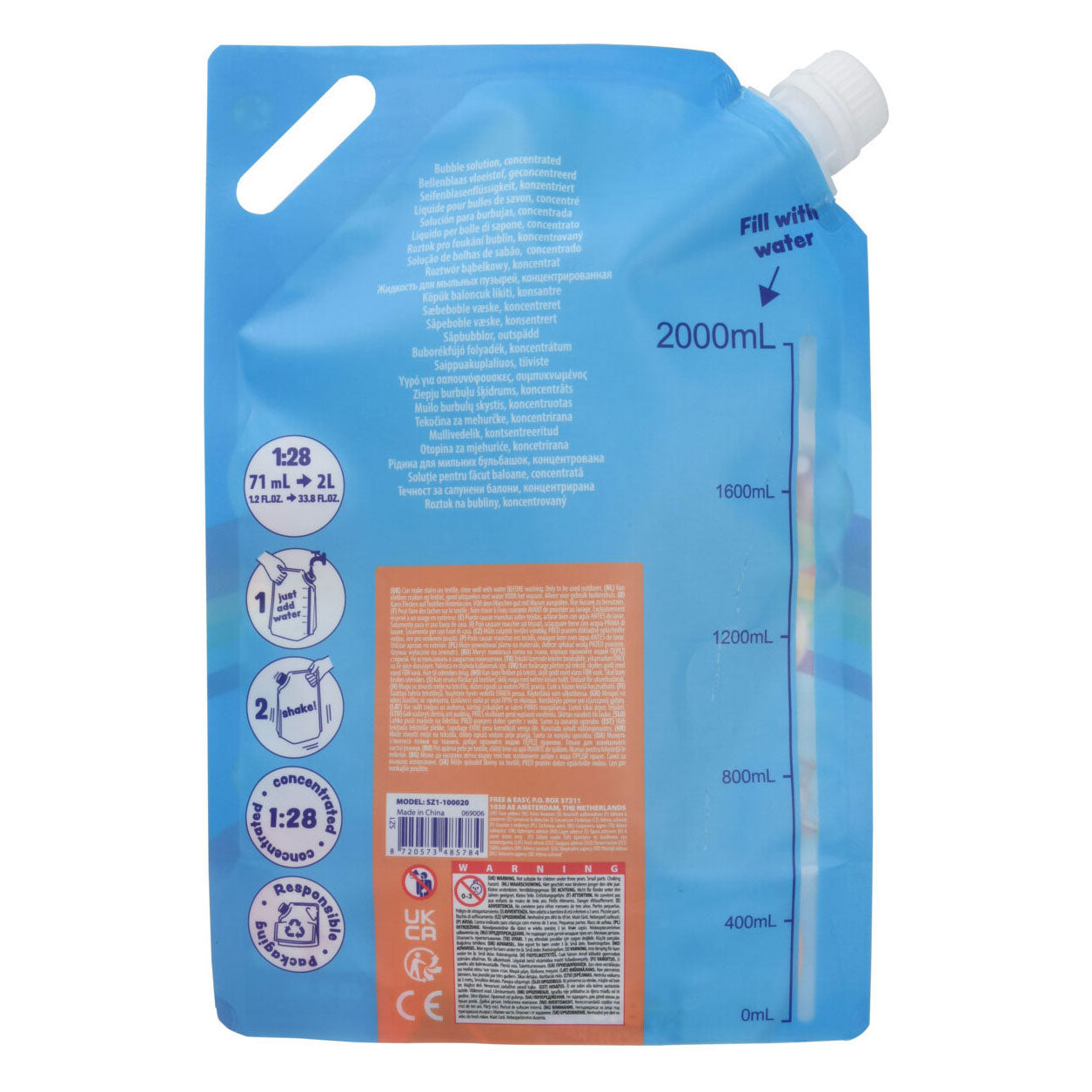 Blolla che soffia miscelazione concentrata con sacchetto d'acqua, 2 litri