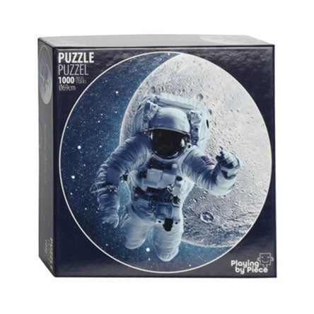 Línea de rompecabezas astronautas y luna, 1000.