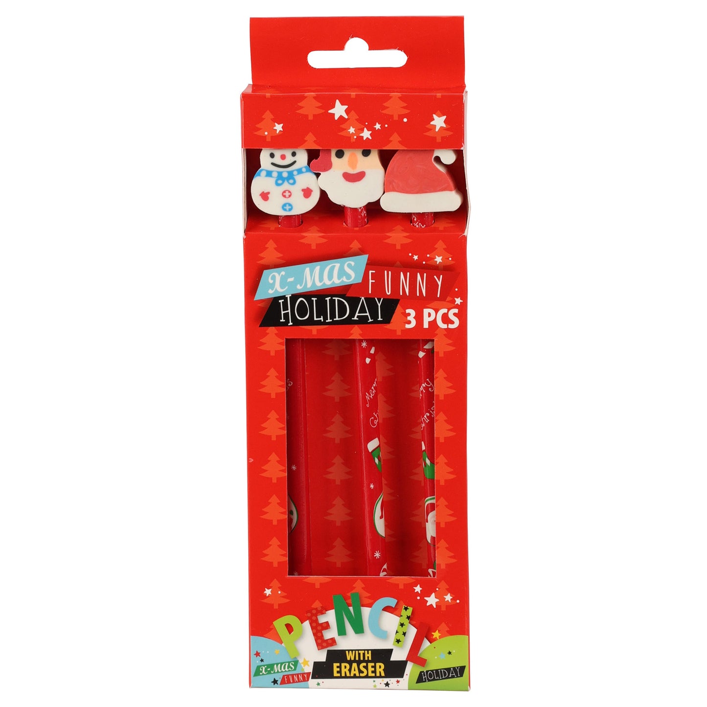 Lápiz con chicle Navidad, 3st.